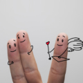 Pareja y sus simbolismos de amor y de reencuentro